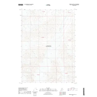 2017 Map of Bering Glacier D-2 SE, 2017 Print