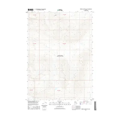 2016 Map of Bering Glacier D-5 SE, 2016 Print