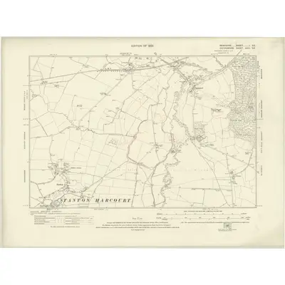 1910 Map of Berkshire I.SE, 1922 Print