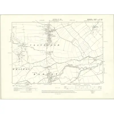 1910 Map of Berkshire IV.SW, 1914 Print