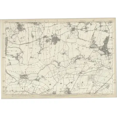 1875 Map of Berkshire IX, 1883 Print