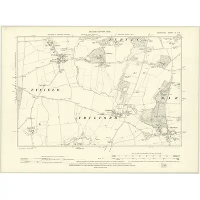 1898 Map of Berkshire IX.NE, 1900 Print