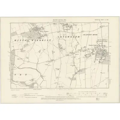 1898 Map of Berkshire IX.NW, 1900 Print