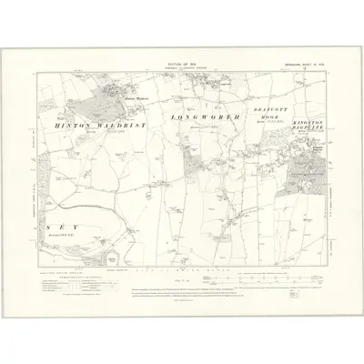 1910 Map of Berkshire IX.NW, 1914 Print