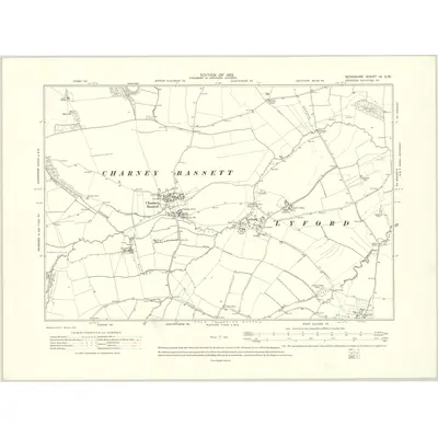 1910 Map of Berkshire IX.SW, 1913 Print