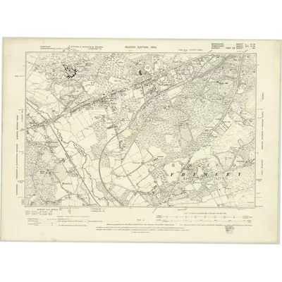 1898 Map of Berkshire L.NW, 1900 Print