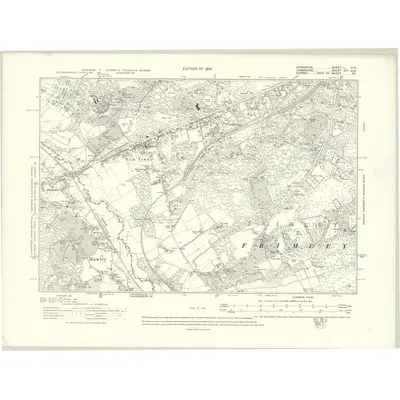 1909 Map of Berkshire L.NW, 1912 Print