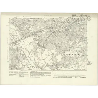 1930 Map of Berkshire L.NW, 1933 Print