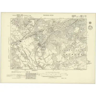 1938 Map of Berkshire L.NW, 1945 Print