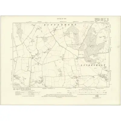 1922 Map of Berkshire LIA.NE, 1926 Print