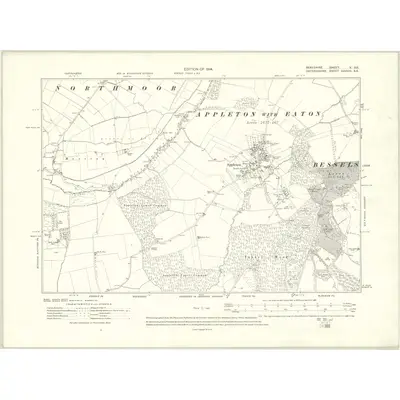 1910 Map of Berkshire V.SE, 1914 Print