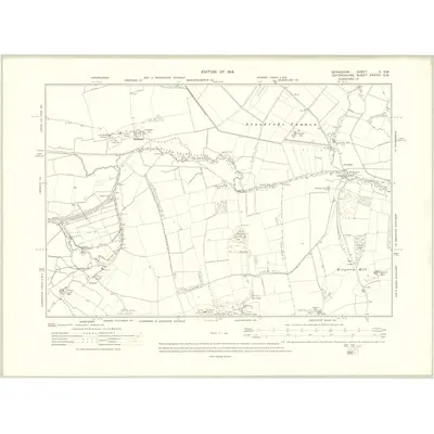 1910 Map of Berkshire V.SW, 1914 Print