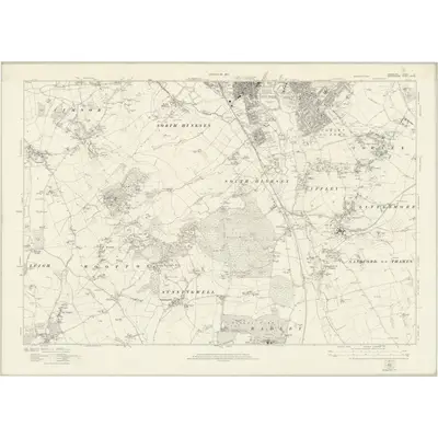 1910 Map of Berkshire VI, 1922 Print