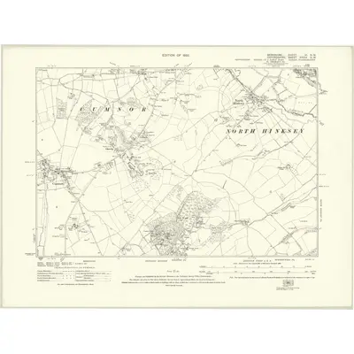 1910 Map of Berkshire VI.NW, 1922 Print