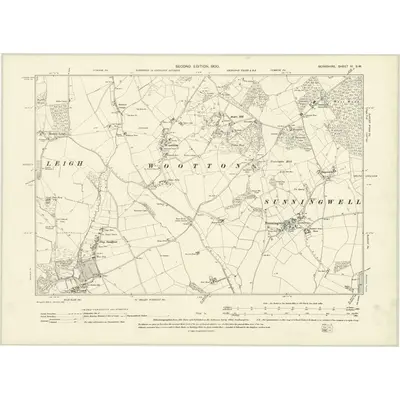 1897 Map of Berkshire VI.SW, 1900 Print