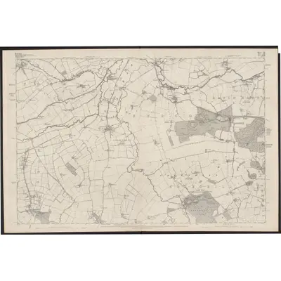 1876 Map of Berkshire VII, 1883 Print