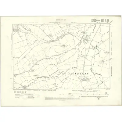 1910 Map of Berkshire VII.NW, 1913 Print