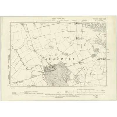 1888 Map of Berkshire VII.SE, 1900 Print