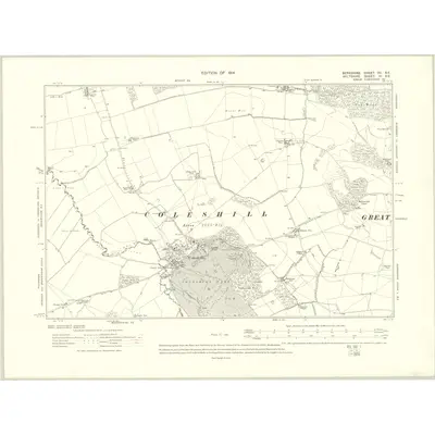 1910 Map of Berkshire VII.SE, 1914 Print