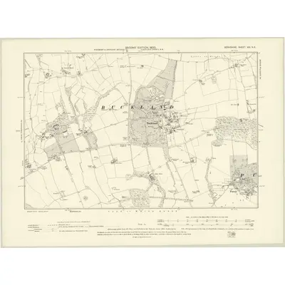 1897 Map of Berkshire VIII.NE, 1900 Print