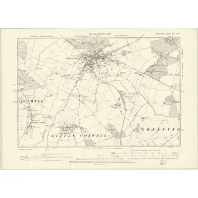 1898 Map of Berkshire VIII.SW, 1900 Print