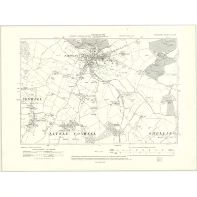 1910 Map of Berkshire VIII.SW, 1914 Print