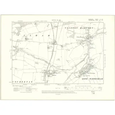 1910 Map of Berkshire X.SE, 1913 Print