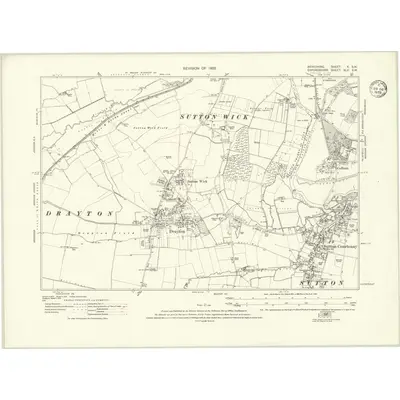 1932 Map of Berkshire X.SW, 1933 Print