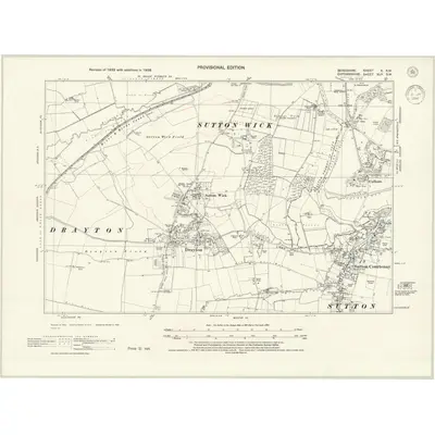 1938 Map of Berkshire X.SW, 1944 Print