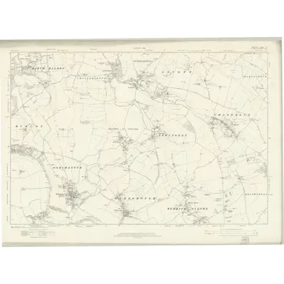 1910 Map of Berkshire XI, 1922 Print