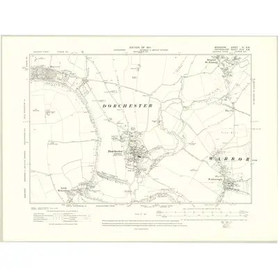 1910 Map of Berkshire XI.SW, 1914 Print