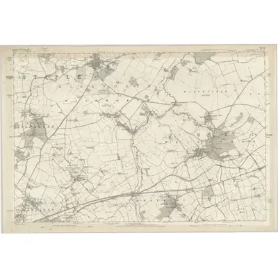 1876 Map of Berkshire XII, 1883 Print