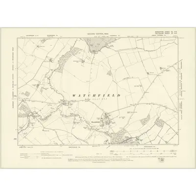 1898 Map of Berkshire XII.NE, 1900 Print