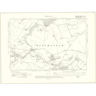 1910 Map of Berkshire XII.NE, 1914 Print