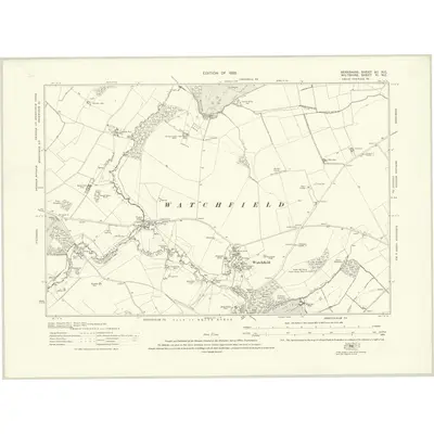 1910 Map of Berkshire XII.NE, 1925 Print