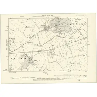 1898 Map of Berkshire XII.SE, 1900 Print