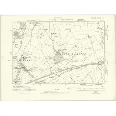 1910 Map of Berkshire XII.SW, 1925 Print