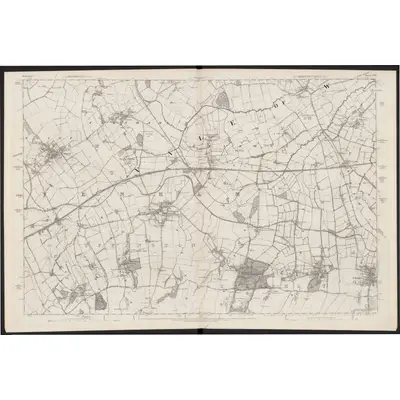 1877 Map of Berkshire XIII, 1883 Print
