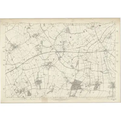1877 Map of Berkshire XIII, 1883 Print