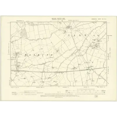 1898 Map of Berkshire XIII.NE, 1900 Print