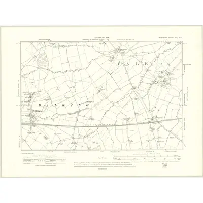 1910 Map of Berkshire XIII.NE, 1914 Print