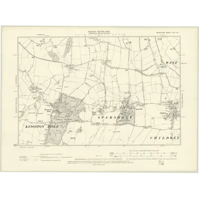 1898 Map of Berkshire XIII.SE, 1900 Print