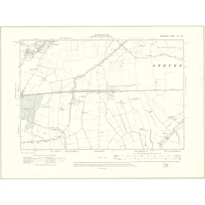 1910 Map of Berkshire XIV.NE, 1913 Print