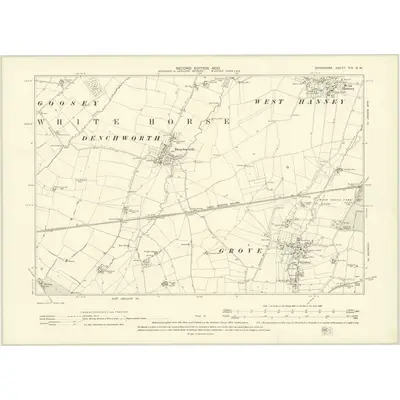 1898 Map of Berkshire XIV.NW, 1900 Print