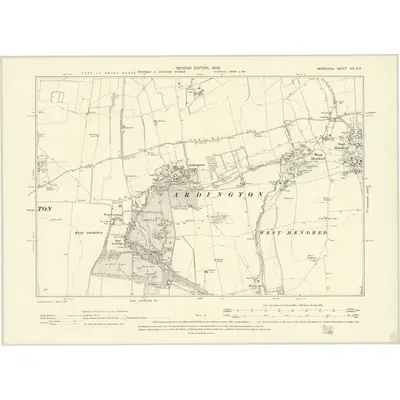 1898 Map of Berkshire XIV.SE, 1900 Print