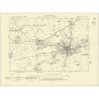 1938 Map of Berkshire XIV.SW, 1944 Print