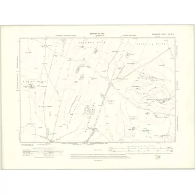 1910 Map of Berkshire XIX.NE, 1913 Print