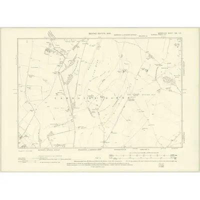 1898 Map of Berkshire XIX.SE, 1900 Print