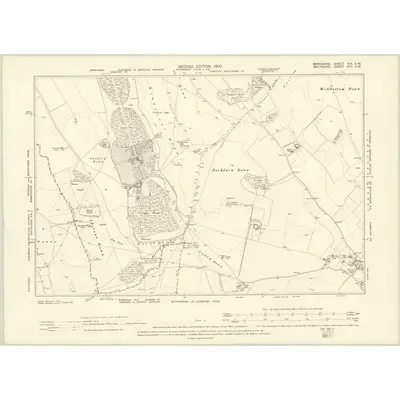 1899 Map of Berkshire XIX.SW, 1900 Print