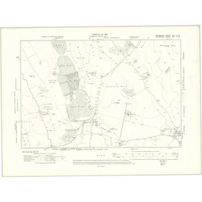 1910 Map of Berkshire XIX.SW, 1913 Print